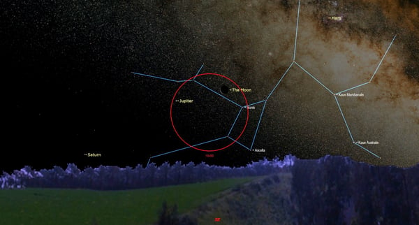 February 19 at 545 am - Old Moon Meets Jupiter